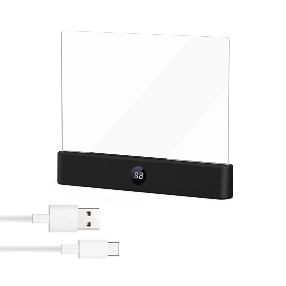 Flat Panel Reading Light with LED and Night Vision Features