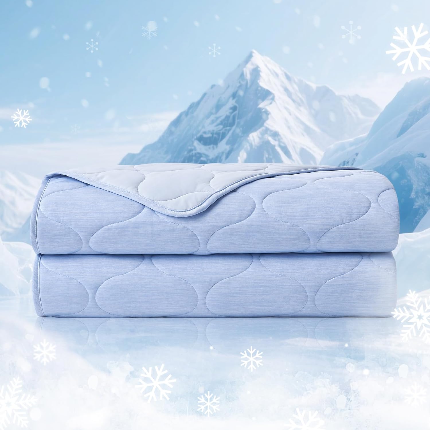 Cooling Dual-Sided Blanket for Hot Sleepers - Soft Lightweight Throw