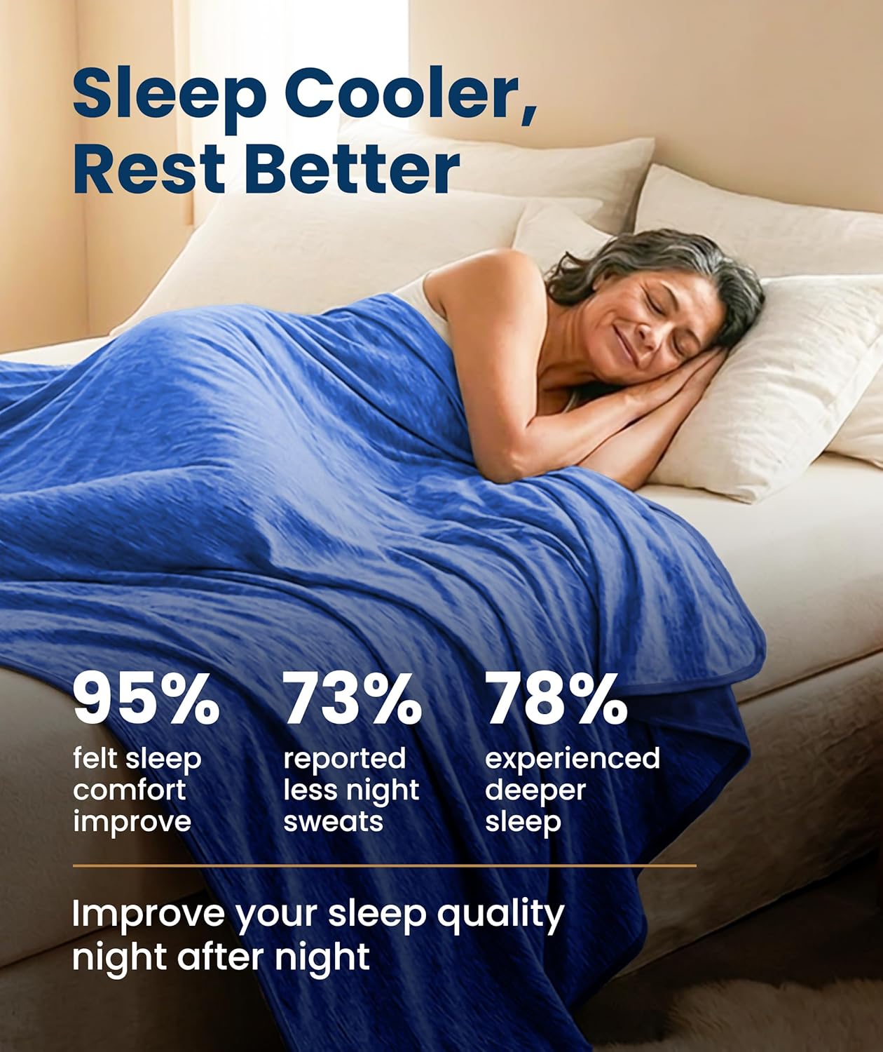 Breathable Cooling Blanket for Warm Sleepers – Lightweight Comfort Throw
