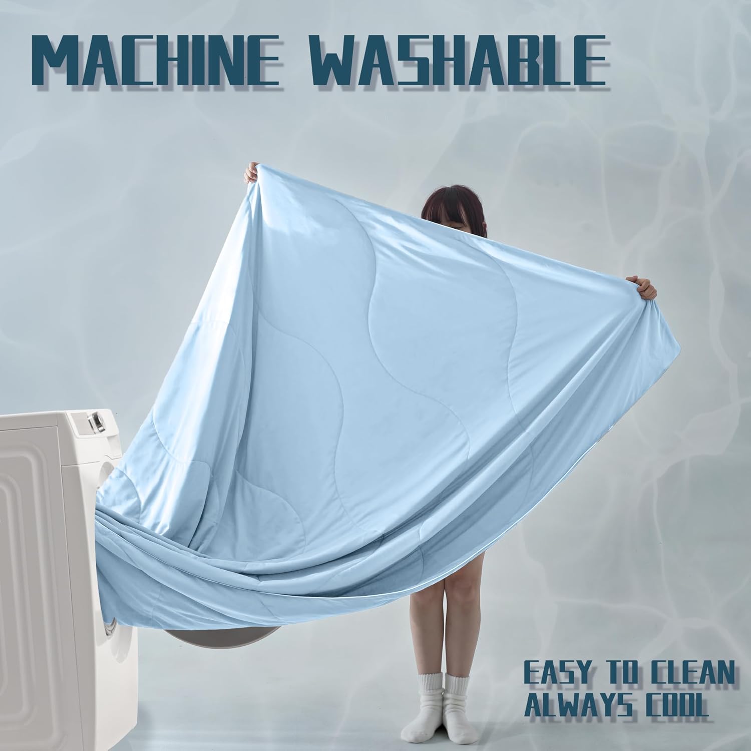 Lightweight Cooling Blanket Set with Pillowcases | Moisture-Wicking Fabric