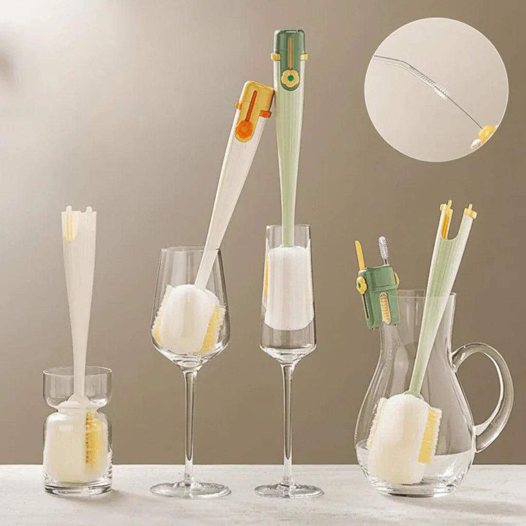 Ultimate 5-in-1 Bottle Cleaning Kit for Effortless Shine