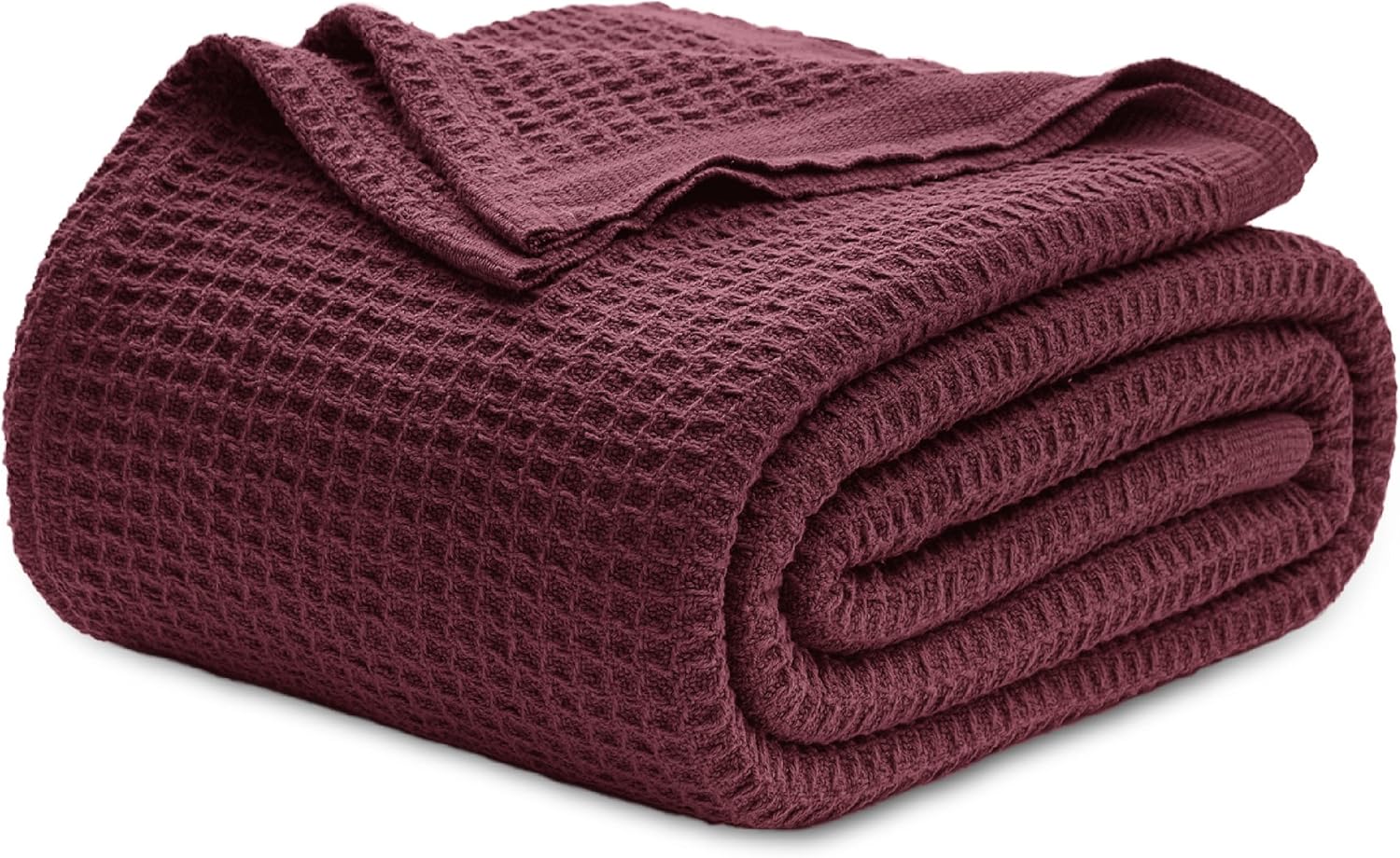 Queen Blanket Made of 100% Cotton with Cooling Waffle Weave for Summer