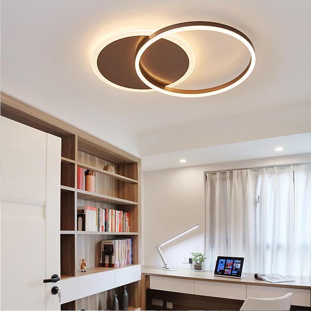 22'' LED 1-Light Flush Mount Lights LED Artistic Aluminum Novelty Dimmable Ceiling Lights-dazuma