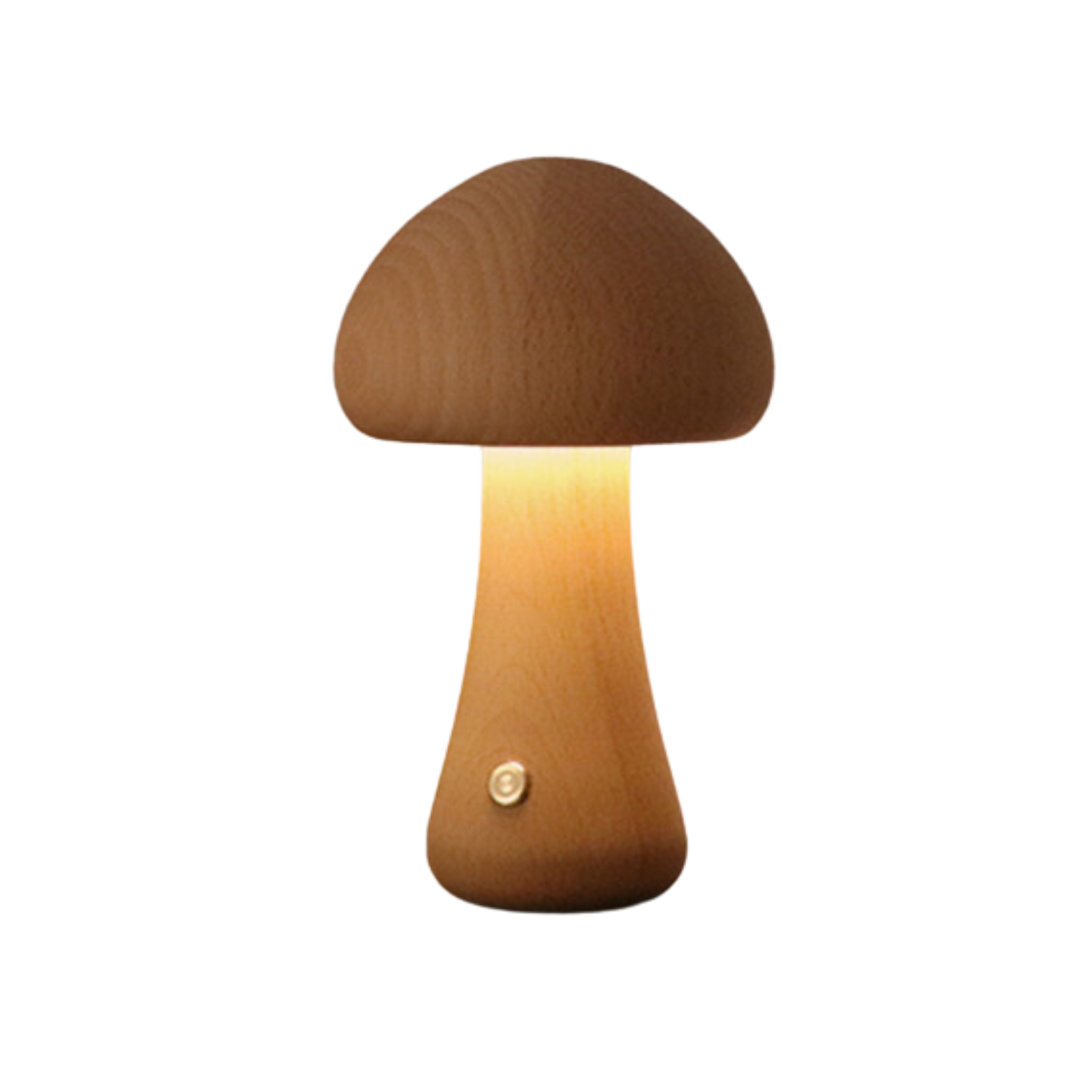 Taavita - LED Night Light Wooden Mushroom with Touch Sensor & Dimmable Brightness