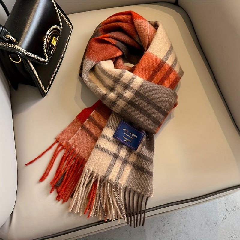 Wool Winter Scarf | Vintage Stripes | Cozy Warmth and Softness | Wool