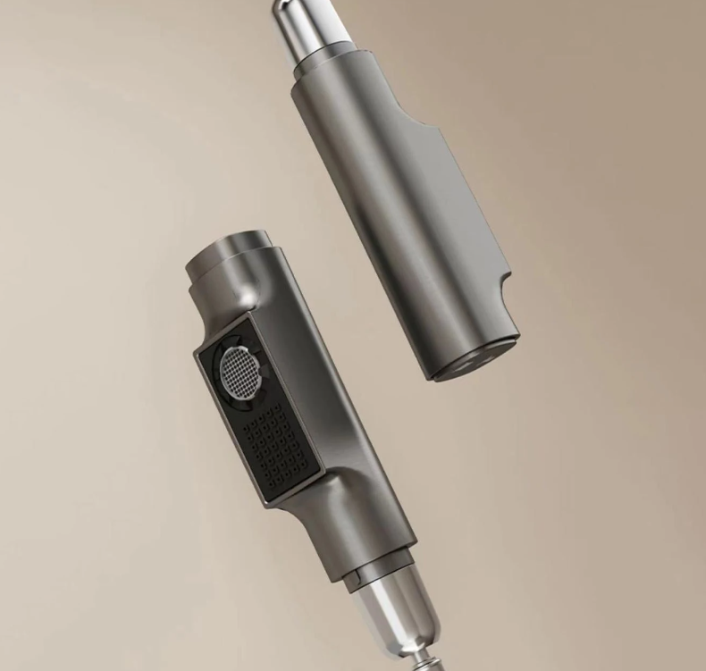 Kitchen Faucet | 360° Swivel & 23.6-Inch Pull-Out | Copper with LED Temperature Display | Durable Ceramic Valve