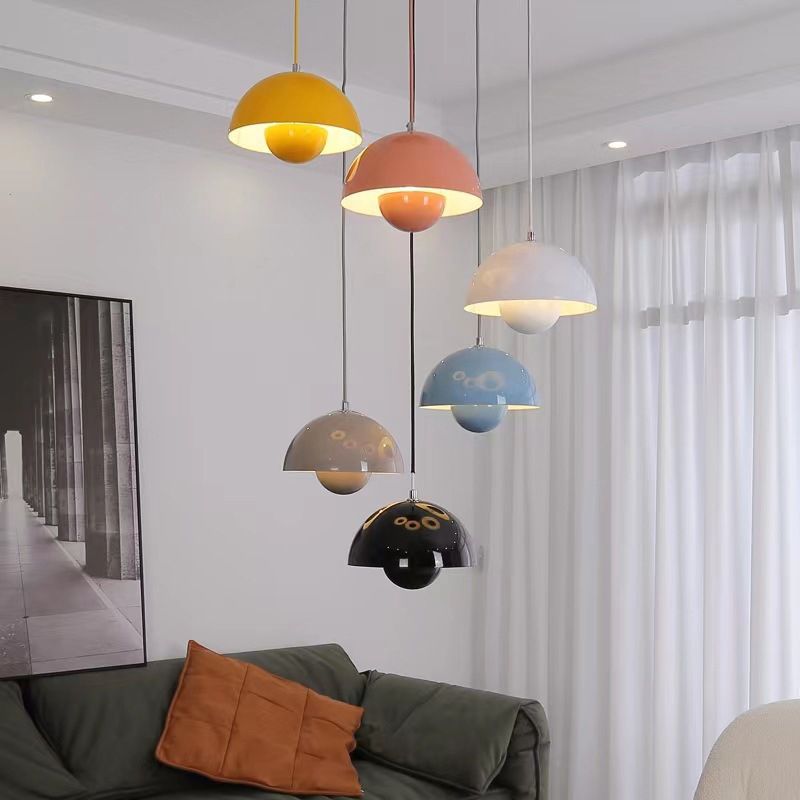 Pendant Light | Flowerpot Double-Sphere Shade | Adjustable Height | Durable Design