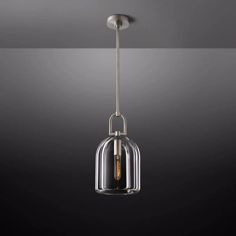 Liora — Crystal Pendant Light with Hand-Polished K9 Glass Shade