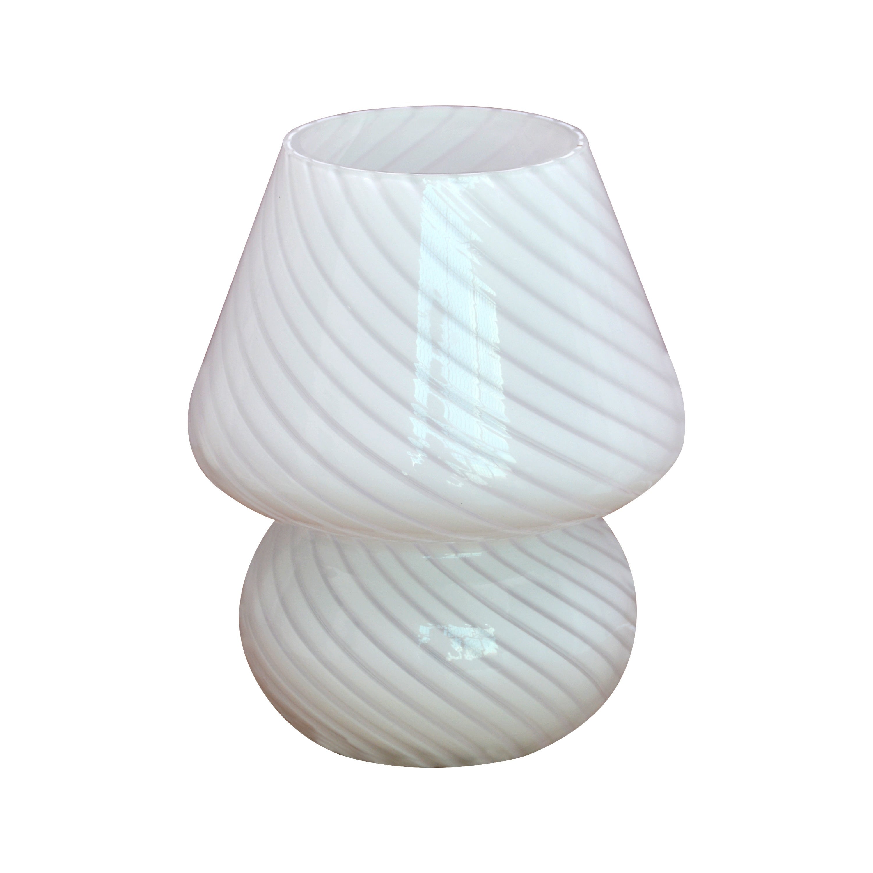 USB Adjustable Vintage-Style Glass Mushroom Table Lamp