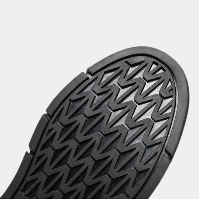 Men's Leather Boots | Durable Black Leather | Non-Slip Rubber Sole & Shock-Absorbing Insole | Comfortable Fit