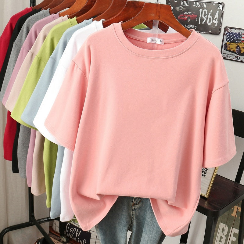Plus-Size T-Shirt for Women | Oversized Crew Neck Design | Soft Cotton Fabric | Comfortable Fit