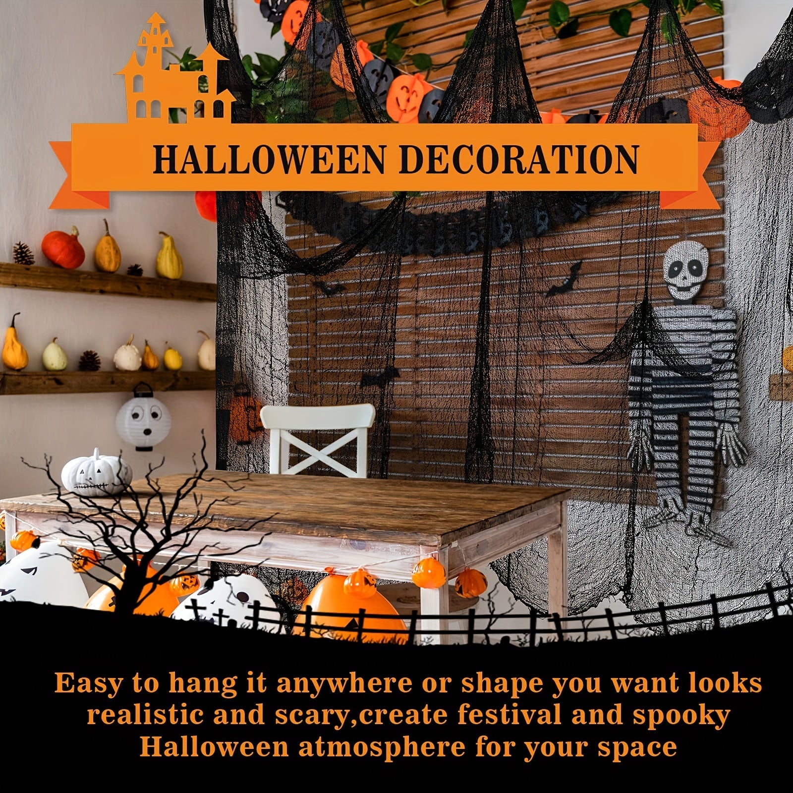 Bloodied Creepy Cloth Halloween Decoration for Haunted Party Ambiance
