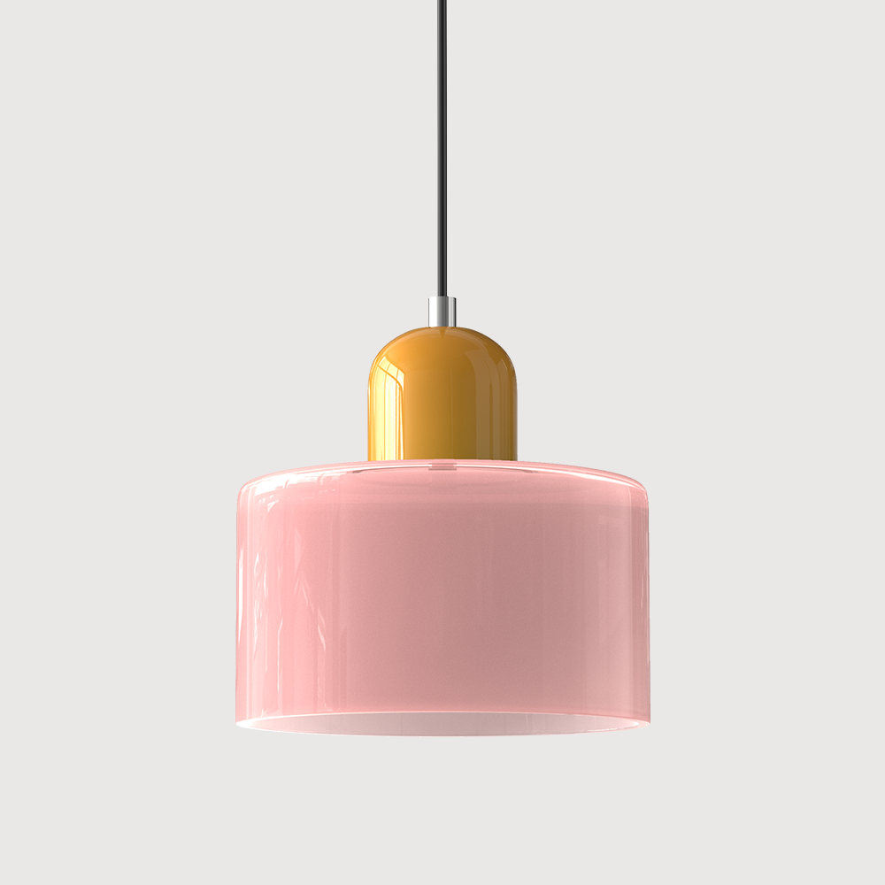 Pendant Light | Bauhaus-Inspired Glass Shade | Adjustable Hanging Length | Easy Assembly