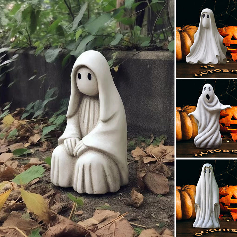 Cute Halloween Ghost Ornament Resin Decor for Spooky Seasonal Display