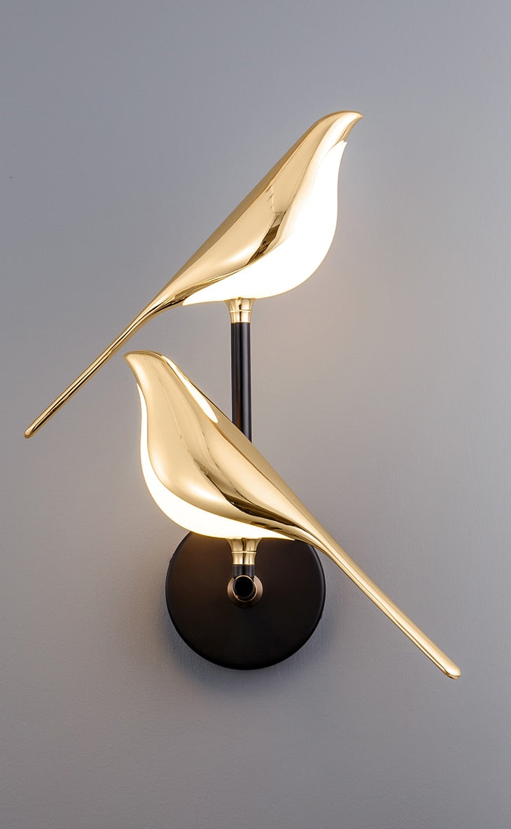 Bird-Shaped Wall Lamp | Magnetic Adjustable Heads | LED Light Source | Energy Efficient Lighting