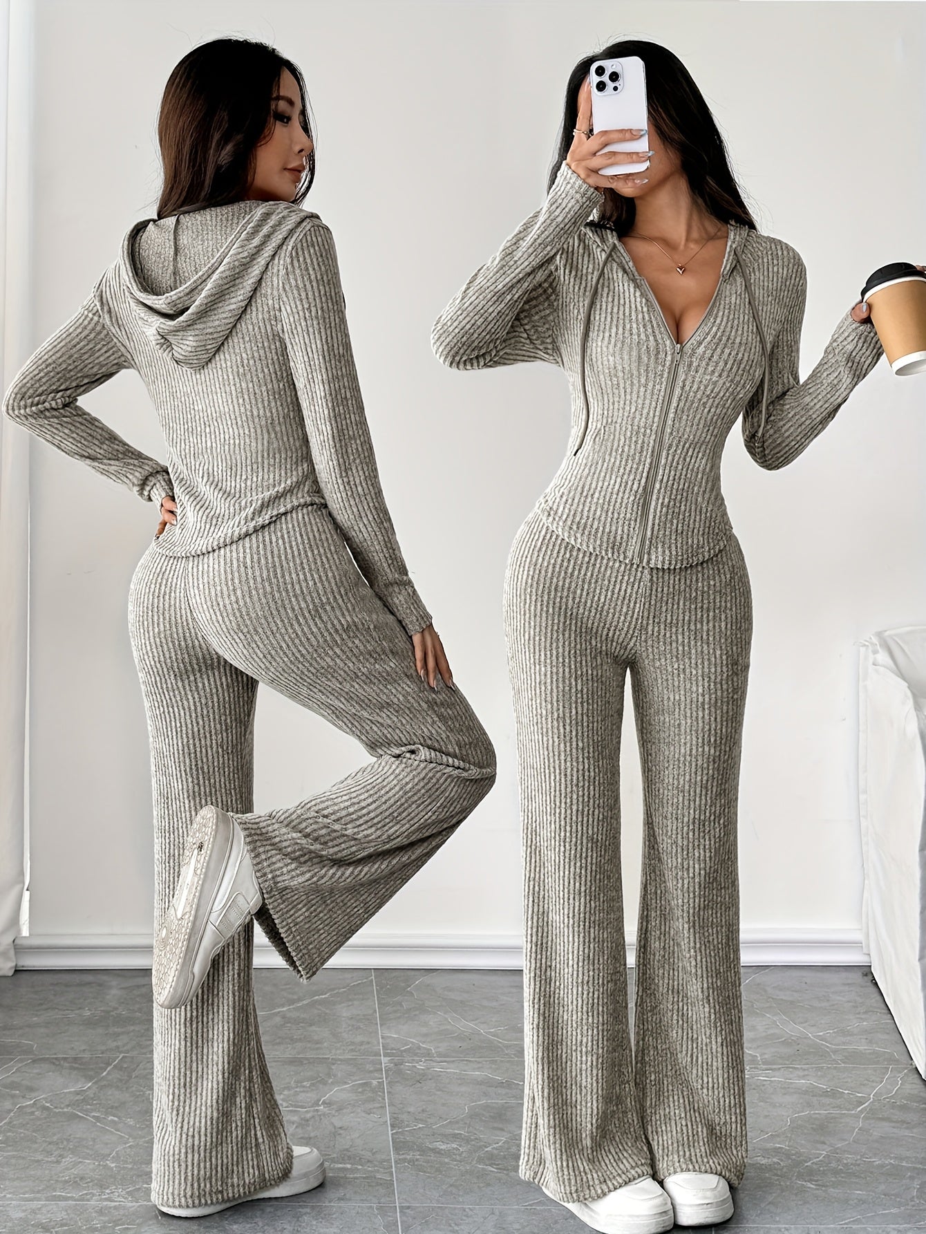 Women's Hoodie Set | Soft Polyester | All-Day Comfort | Machine Washable