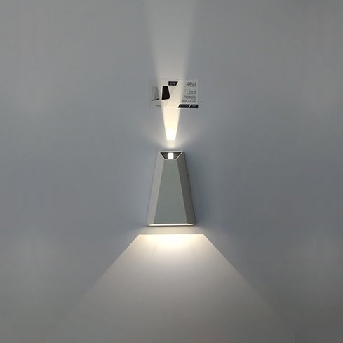 Pyramid Waterproof Outdoor Wall Lamp | IP65 Rated LED Exterior Lighting | Aluminum & Tempered Glass | Black, Gray, White | Warm & Cool White Options | Hardwired & Plug-in