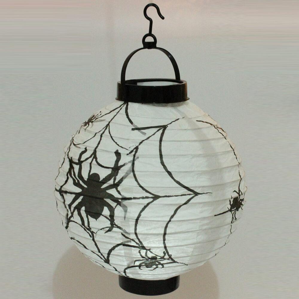 Halloween Hanging Paper Lanterns with Spooky Glow Decorations