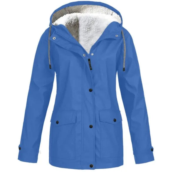 Women’s Waterproof Jacket | Windproof with Fleece Lining | Hooded Design | Durable Outdoor Layer