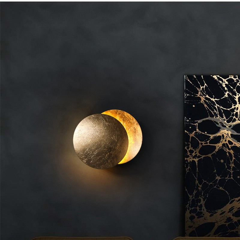 Lunaris Glow — Artistic Wall Light Fixture with Warm LED Glow