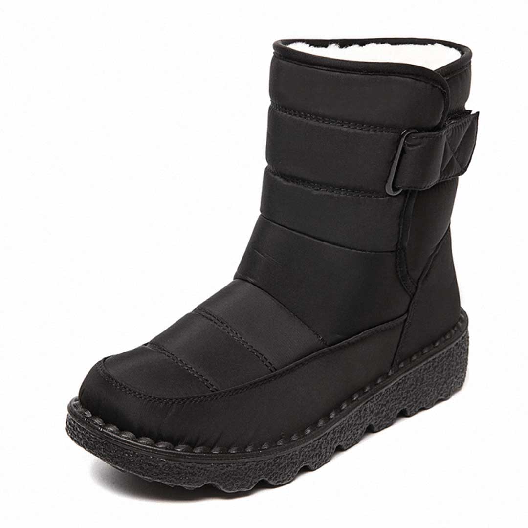 Women’s Waterproof Winter Boots | Quilted Insulated Design | Non-Slip Polyurethane Sole | Adjustable Buckle Strap