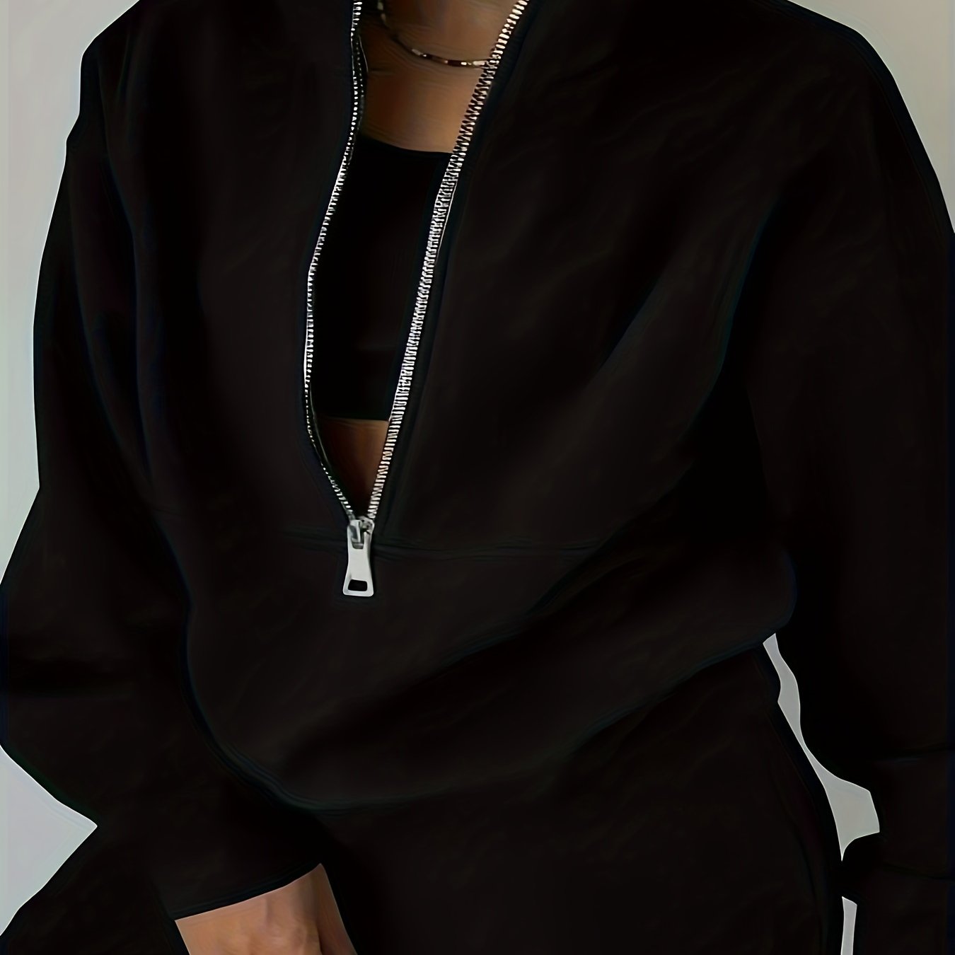 Women's Lounge Set | Zip-Up Sweatshirt | Comfortable Relaxed Fit | Polyester