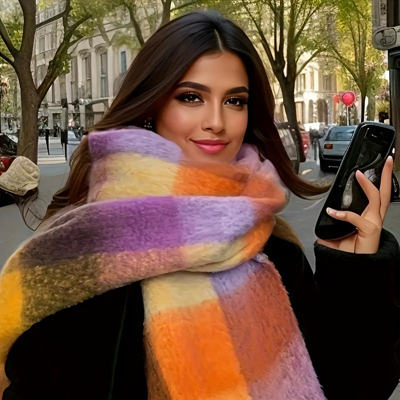 Tartan Scarf | Soft Warmth | Cozy Winter Accessory | Polyester
