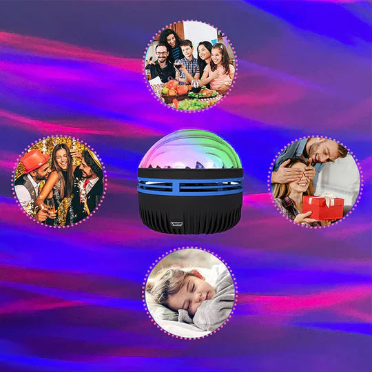 VioraGlow — Northern Lights Room Projector with Music Sync Lighting