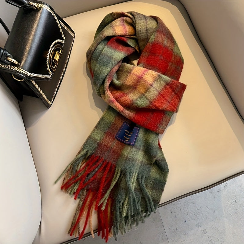 Wool Scarf | Vintage Striped | Warm and Windproof | Wool