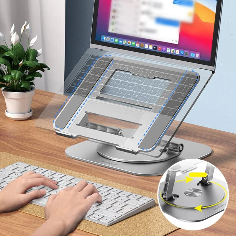 360-Degree Rotating Laptop Holder in Aluminum Alloy