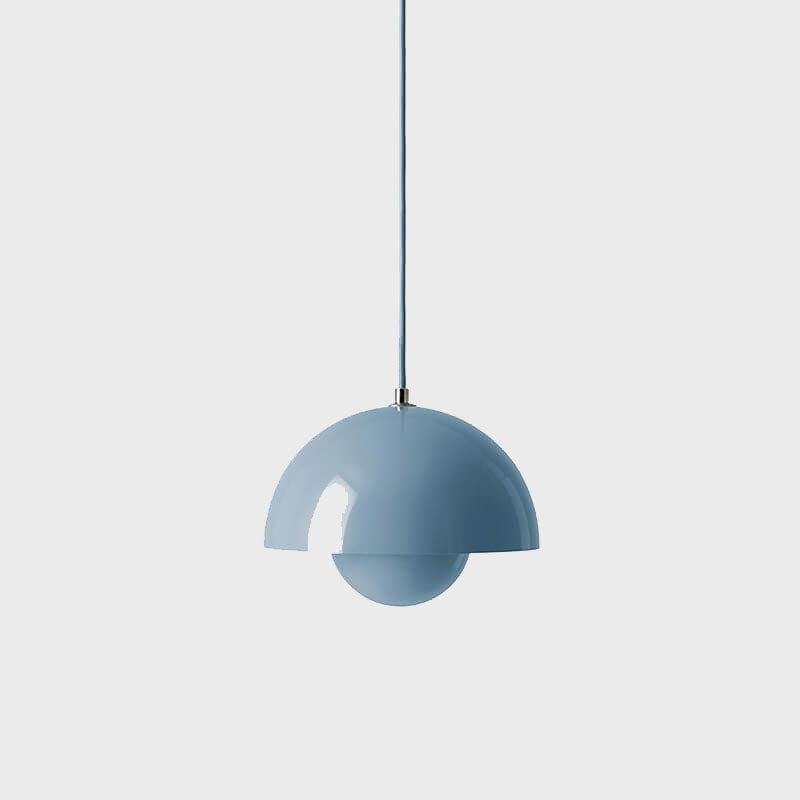 Dome Pendant Light | Nordic-Inspired Semicircle Design | Metal Construction | Adjustable Suspension Cord