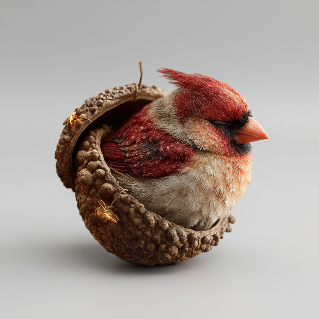 Charming Acorn-Cuddled Animal Ornaments for Festive Cheer