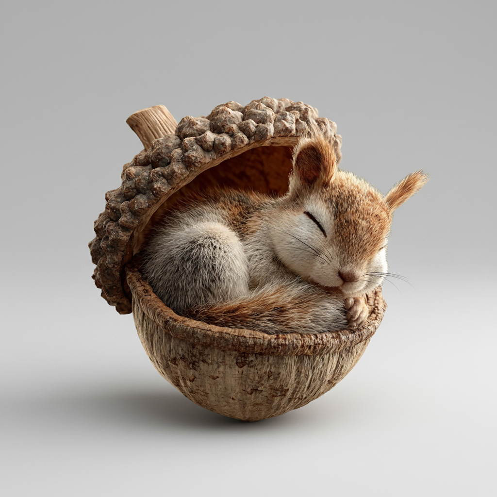 Charming Acorn-Cuddled Animal Ornaments for Festive Cheer