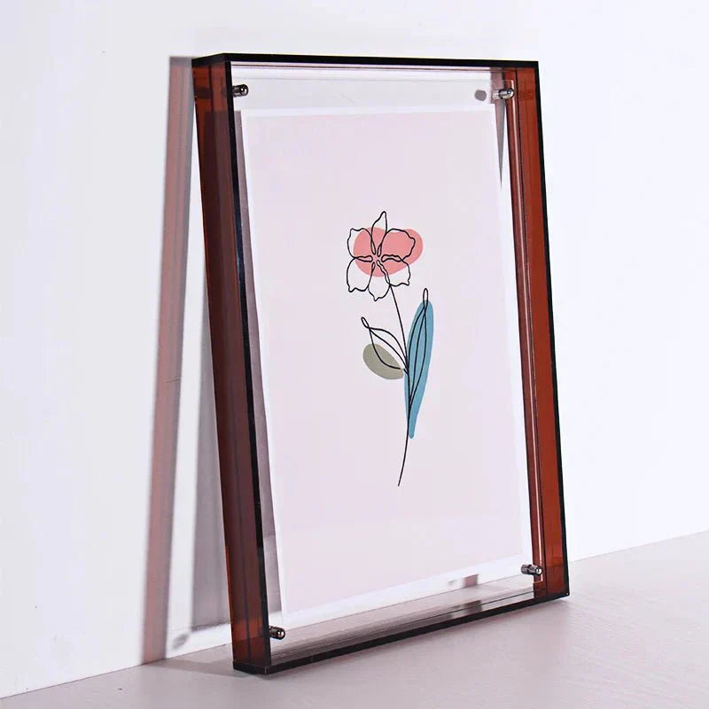 Sleek Dual-Sided Acrylic Picture Frame in A6 to A4 Sizes
