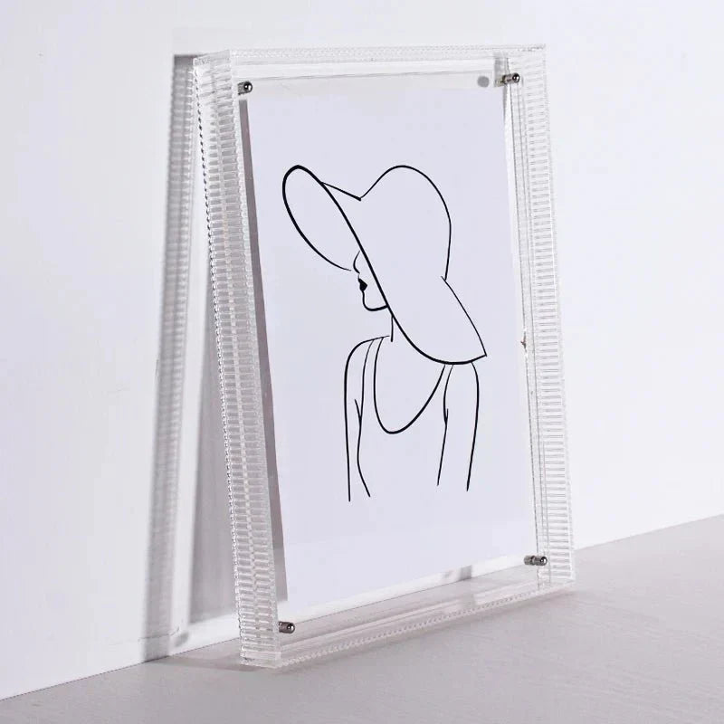 Sleek Dual-Sided Acrylic Picture Frame in A6 to A4 Sizes