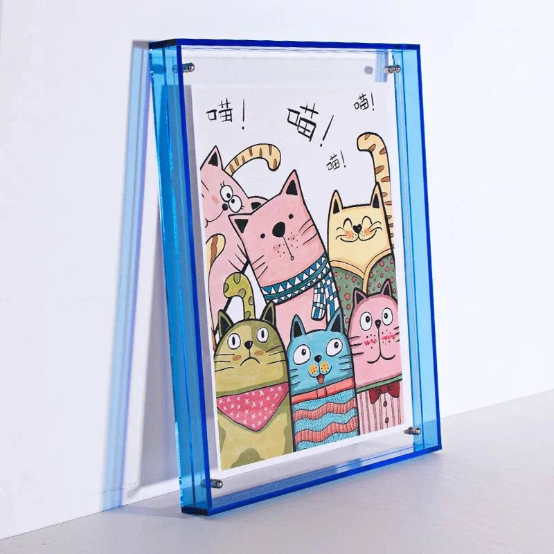 Sleek Dual-Sided Acrylic Picture Frame in A6 to A4 Sizes