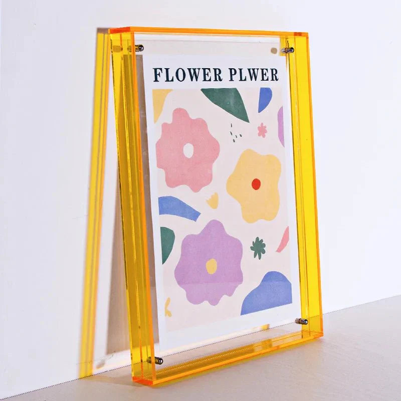 Sleek Dual-Sided Acrylic Picture Frame in A6 to A4 Sizes