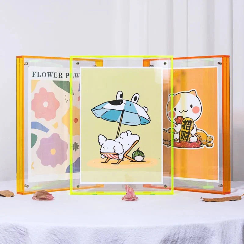 Sleek Dual-Sided Acrylic Picture Frame in A6 to A4 Sizes