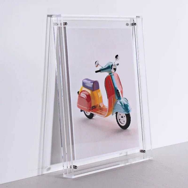 Sleek Dual-Sided Acrylic Picture Frame in A6 to A4 Sizes