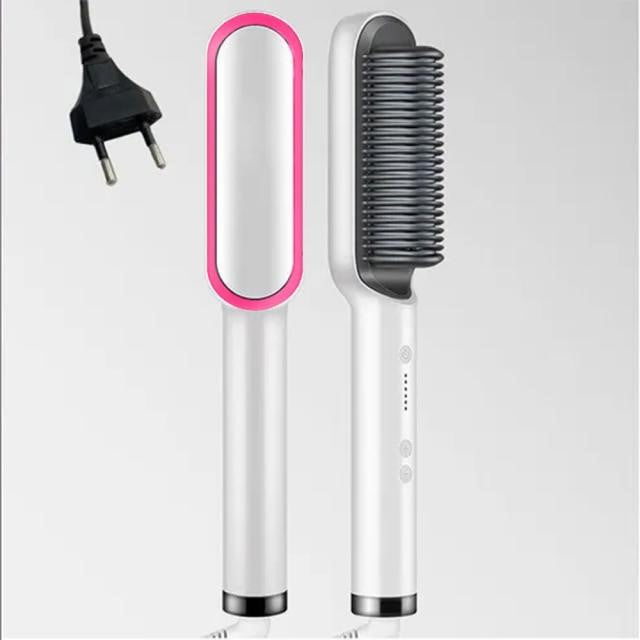 Hair Straightener Brush for Smooth and Sleek Styles