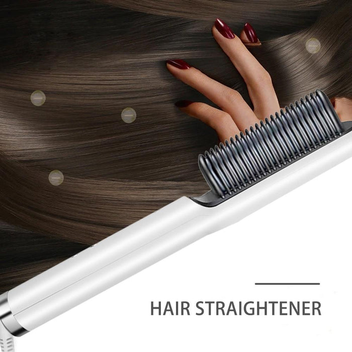 Hair Straightener Brush for Smooth and Sleek Styles