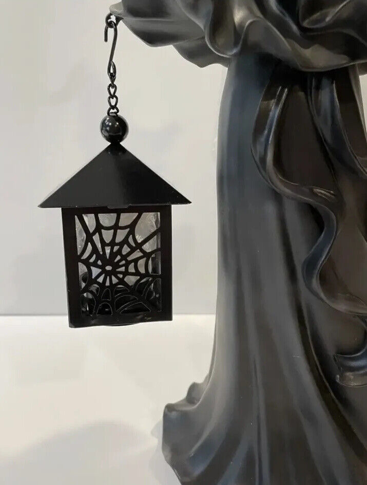 Halloween Witch Figurine Lantern with Soft LED Glow for Spooky Décor