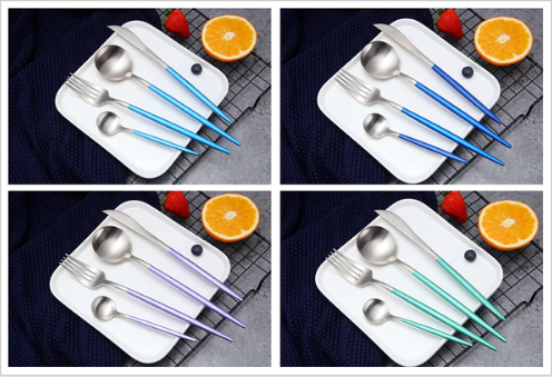 24-Piece Cutlery Set | Gold & Silver Finish | Stainless Steel | Elegant Tableware