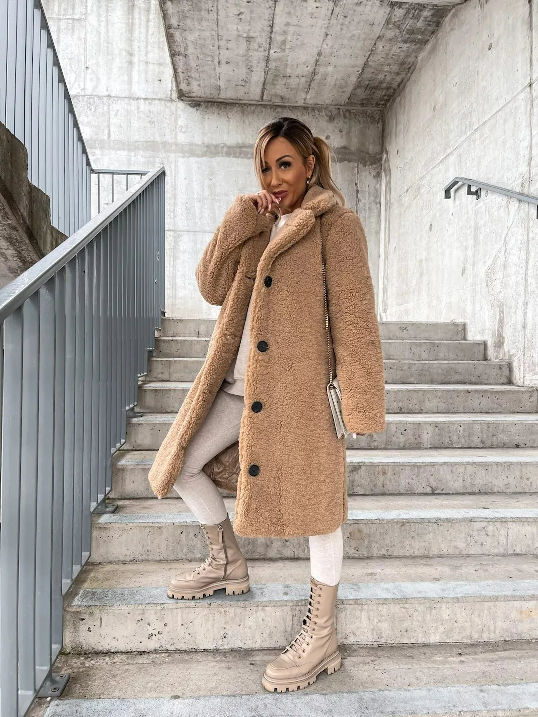 Women’s Trench Coat | Plush Cashmere Feel | Long Length & Oversized Fit | Comfortable Warmth
