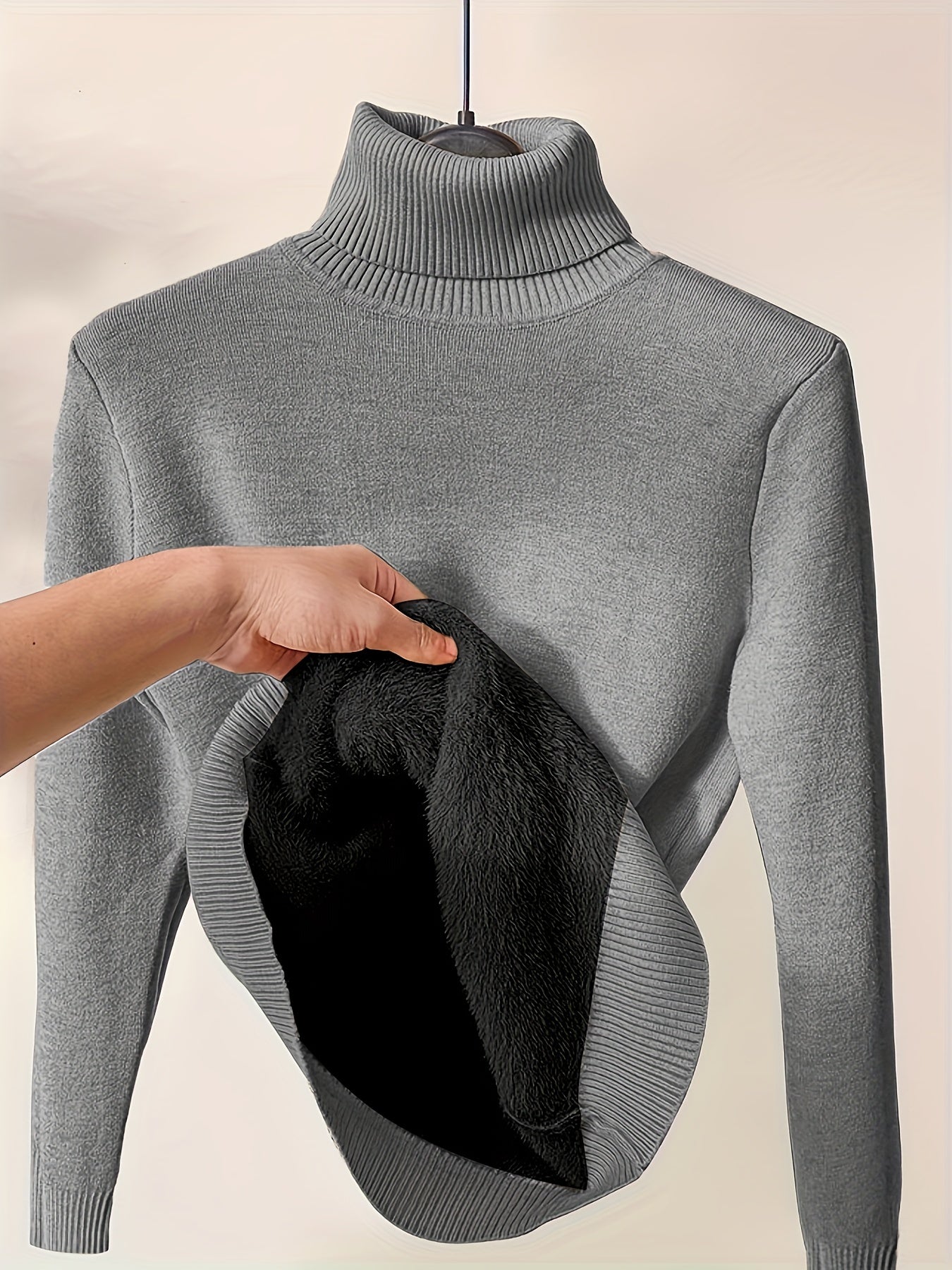 Turtleneck Sweater | Thick Knit | Extra Warm Comfort | Fabric