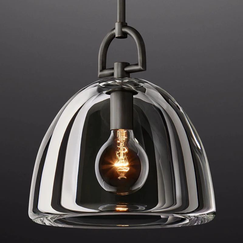 Liora Dome — K9 Crystal Pendant Light with Adjustable Height