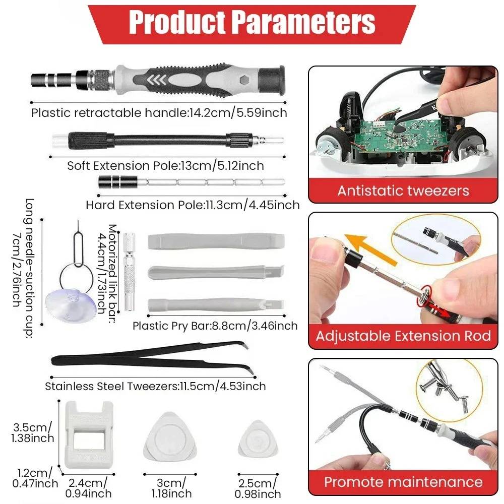 Multi-Bit Screwdriver Kit with 115 Tools
