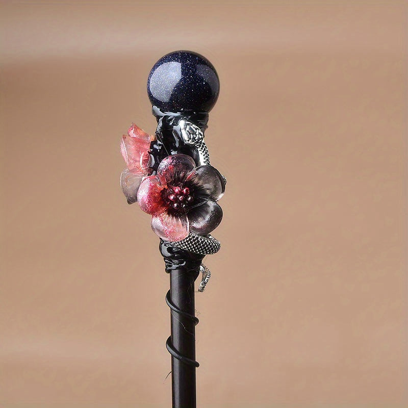 Handcrafted Crystal Witch Wand Halloween Costume Accessory
