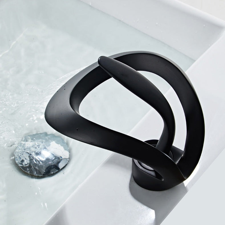 Liora — Solid Brass Bathroom Faucet with Brushed Gold Finish