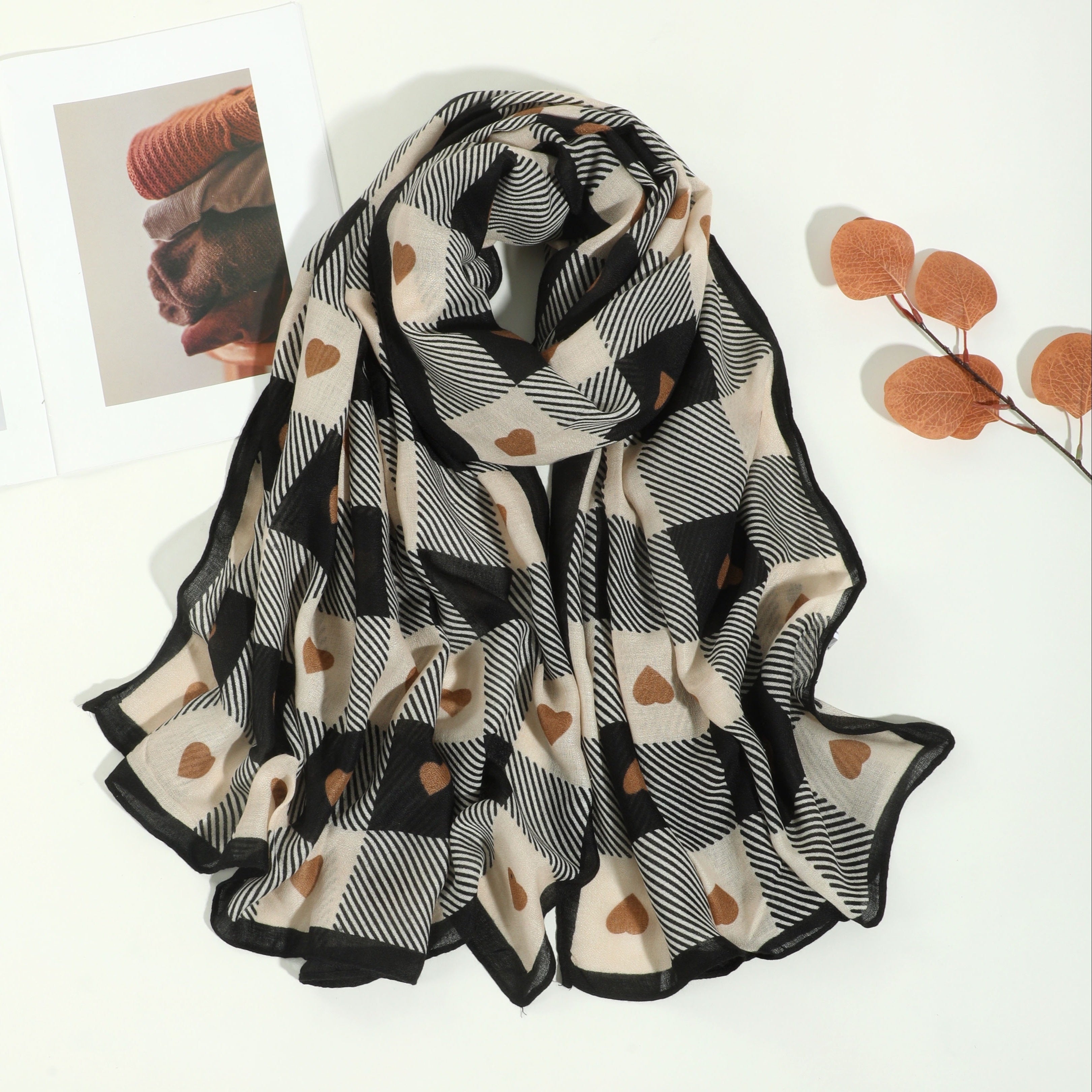 Plaid Scarf | Lightweight Warmth | Soft and Breathable Comfort | Viscose